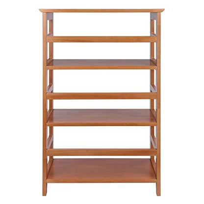 Winsome Wood Four-Tier Bookshelf in Honey Finish - WoodArtSupply