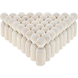 Wood Peg Dolls, Peg Doll Kit (1.77 in, 50-Pack) Bright Creations