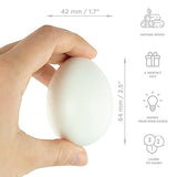 Ulanik Unfinished Wooden Eggs Toddler Montessori Toys for 3 Year Old + Blank Fake Eggs Game for Sensory Play & DIY Artificial Eggs for Laying Ulanik