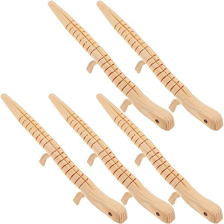 Toddmomy 5pcs Wooden Lizard,Unfinished Wooden Wiggly Lizard Jointed Flexible Wooden Lizard for Arts and Crafts Halloween Party Decoration Toddmomy