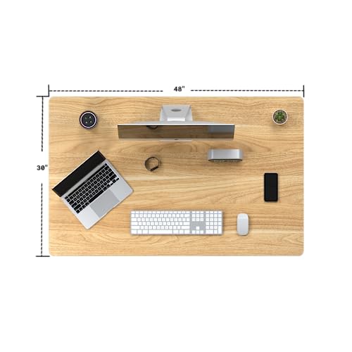 FLEXISPOT Whole Piece 48"x30" Desktop 1" Thickness Height Adjustable Desk Rectangular Tabletop Maple Board (48INCH Maple Top) FLEXISPOT