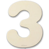 4" Wooden Number 4mm Thick About 3-1/4" Wide Number (5) Unfinished Plywood Number The Crafts Outlet