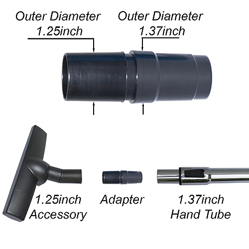 For Carpet & Hard Floors Vacuum Brush Attachment with Horse Hair Bristles and Wheels Using On Any Surface without Scratches - Hardwood Floor GHAMADE