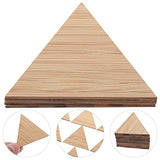 EXCEART 20pcs Unfinished Triangle Wood Pieces Blank Unfinished Wooden Cutout Shapes Slices Embellishment Ornament Discs Pieces Wedding Party Board EXCEART