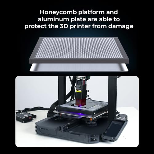 Creality Mini Honeycomb Laser Bed, All Metal Structure Aluminum Plate, Honeycomb Working Table for Better Heat Dissipation, Designed to Protect Your SainSmart