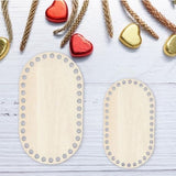 STOBOK 3pcs Wooden Basket Bottoms for Knitting Wooden Basket Bottom Basket Bottom for Crochet for Crochet Unfinished Wooden Round Weaving Knitting STOBOK