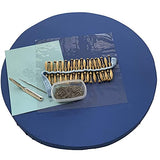 Bobbin Lace Making Kit with Pillow. 23 Inch x 2 Inch Round Lacemaking Board, 24 Danish Lacemaking Bobbins, Bobbin Lace Patterns, Pins, Linen Thread, Bobbin Lace Online