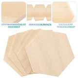 MAGICLULU 25pcs 9CM Unfinished Wood Hexagon Pieces Unfinished Wood Cutout Hexagon Shape Hexagon Blank Unfinished Wood Slices for Craft DIY Projects MAGICLULU