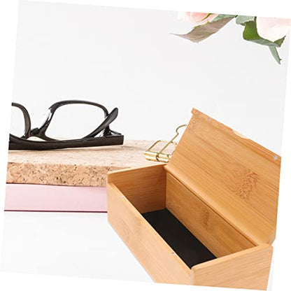 EXCEART Box Bamboo Jewelry Storage Case Jewelry Treasure Organizer Glasses Organizer Jewelry Organizer Keepsakes Storage Case Containers with Lids - WoodArtSupply