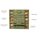 Retro Wood Calendar Removable Blocks Perpetual Wall Calendar DIY Calendar Unique Retro Wall Mounted Calendar DIY Annual Plan Calendar Reusable ikasus