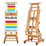 MEEDEN Deluxe Movable H-Frame Studio Easel,Painting Easel,Artist Easel,Heavy Duty Art Easel,Extra Large Easel for Adults,Solid Beech Wood Easel, MEEDEN