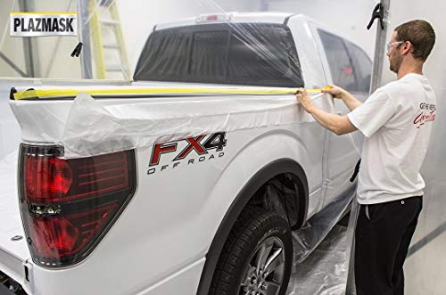 PlazMask Pre-Taped Masking Film (1 Roll, 5-Feet X 65-Feet) PlazMask