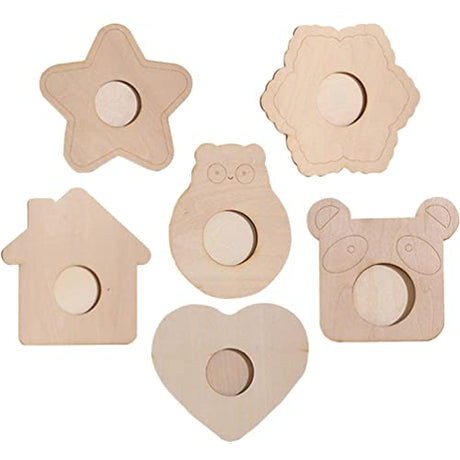 ARTIBETTER 6pcs Wooden Blank Photo Frame Unfinished Wood Photo Frame DIY Painting Photo Frame Painting Craft Kit Unfinished Photo Frame DIY Photo ARTIBETTER