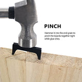 UPTTHOW 10PCS Pinch Dogs Woodworking 2inch Wood Clamps Square Back Tapered Legs Woodworking Glued Panel Table Stool Top Plank Edge Post Assembly UPTTHOW