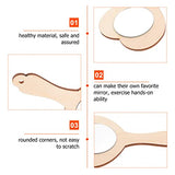 Sewroro 10pcs Small Wooden Mirror Childrens Arts Mirror Princess Mirror Unfinished Cosmetic Mirror Hand Held Vanity Mirror DIY Makeup Mirror Kids Kid Sewroro