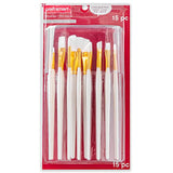 White Taklon 15 Piece Brush Pack by Craft Smart® Craft Smart