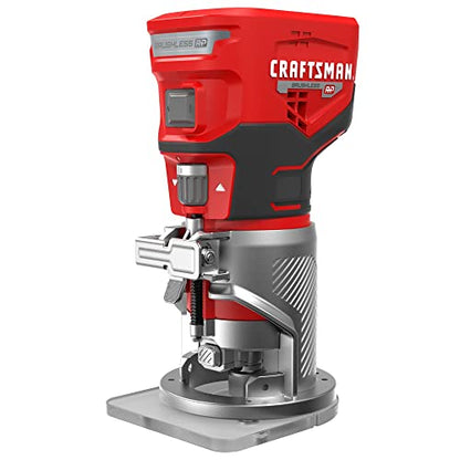 CRAFTSMAN V20 Router, Fixed Base, 7 Speeds, 16,000-30,000 RPM, Bare Tool Only (CMCW400B) - WoodArtSupply