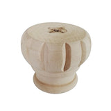 Btibpse Wooden Furniture Legs 3'' Unfinished Bun Feet for Sofa, Chair, Loveseat, Ottoman, Dresser Foot Set of 4 Btibpse