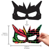 VHALE 24 Sets Rainbow Scratch Paper Art Superhero Masks, Dress Up Halloween Costumes, Creative Classroom Arts and Crafts, Fun Drawings, Travel Toys, VHALE