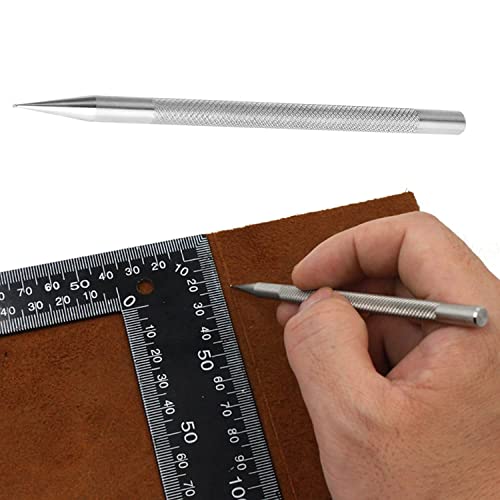 Hilitand Leather Scriber Pen, Stainless Steel Leather Scriber Positioning Pen Marking Tool DIY Crafts Tool for Leather Craft Projects Hilitand