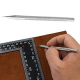 Hilitand Leather Scriber Pen, Stainless Steel Leather Scriber Positioning Pen Marking Tool DIY Crafts Tool for Leather Craft Projects Hilitand