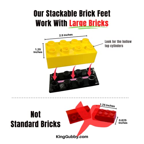 Stackable Laser Engraver Feet - Raise Your Laser Master 2 Using Popular Children's Stackable Bricks - Perfect for Rotary Accessories, Raised Cutting King Gubby