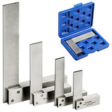 Boomgood Machinist Square Set Engineer Precision Mini Wide Base 90 Degree Right Angle Ruler Hardened Steel 4 Pieces, Silver (BG-0326) Boomgood