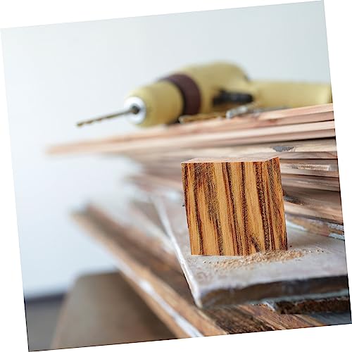 CORHAD 24pcs Ring Wood Stabilized Wood Ring Blanks Wood Blanks for Crafts Ring Making Supplies Wooden Craft Cubes Ring Making Materials Natural CORHAD