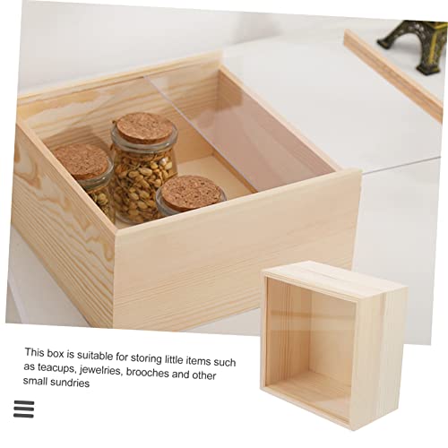 MAGICLULU Box Storage Wooden Box Wooden Tea Organizer Jewelry Chest Holder Jewelry Case Jewelry Trinket Case Household Kid Piggy Bank Wood Storage MAGICLULU