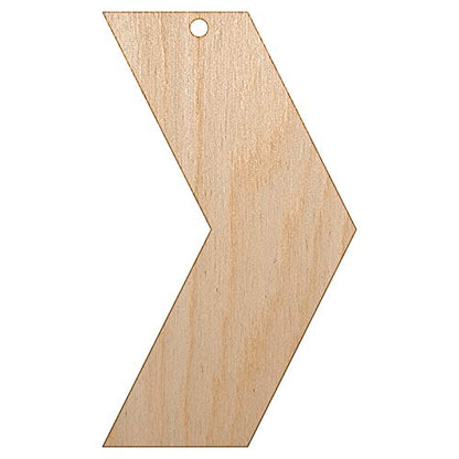 Chevron Arrow Solid Unfinished Craft Wood Holiday Christmas Tree DIY Pre-Drilled Ornament - WoodArtSupply