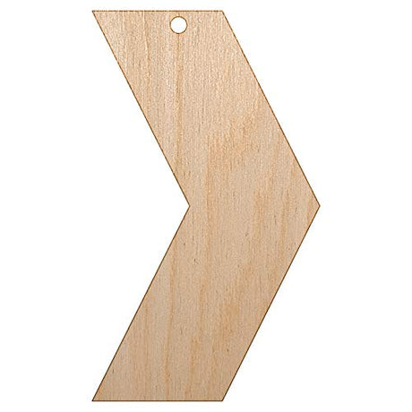 Chevron Arrow Solid Unfinished Craft Wood Holiday Christmas Tree DIY Pre-Drilled Ornament Sniggle Sloth