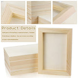 Bercoor 10 Pcs 5x7 Wood Panel Boards, Unfinished Wood Canvas Wooden for Painting, Arts, Pouring Use with Oils, Acrylics Bercoor