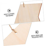 Anneome 4pcs Wooden Sign Unfinished Hanging Sign Unfinished Hanging Wood Plaque Sign for Front Door Blank Wooden Plaques Unfinished Blank Plaques DIY Anneome