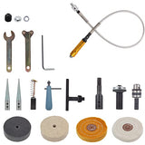 110V 350W Adjustable Speed Bench Grinder Polishing Machine For DIY Woodworking Jade Jewelry Dental Bench Lathe Machine With Metal Flexible Shaft ZIYUCOOL