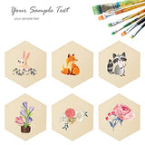 50PCS Unfinished Blank Wood Pieces, 4 Inch Natural Hexagon Wooden Slices Cutouts for DIY Crafts Pyrograph Painting Staining Burning Engraving Carving LepoHome