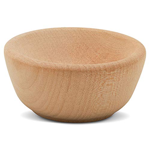 Wooden Craft Bowls Unfinished 2-1/2 inch Set of 50, for Crafts & Sorting, Spice/Nuts/Condiment Cups, & Artisan Boards, by Woodpeckers