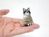 Selsela Raccoon Wood Ornament Hanging Animal Figurine Handmade Carved Decoration Selsela