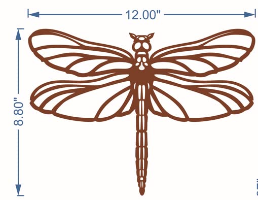 Laser cut 12 inch wide Dragonfly - Wood Cutout, Unfinished 1/8 inch MDF Wood Blanks, DIY Craft Tak n Stik