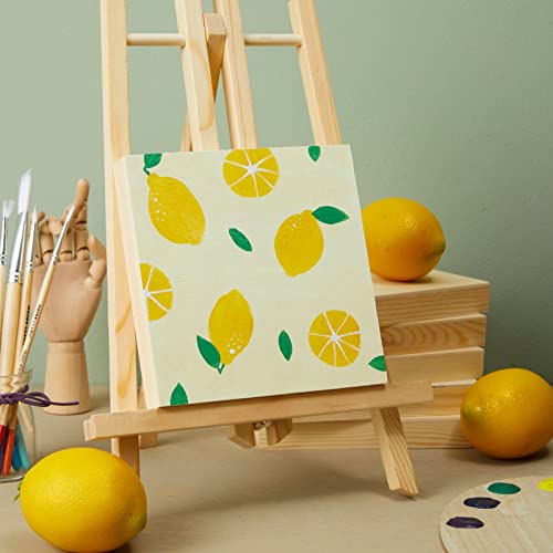 6 Pack Unfinished Wood Canvas Boards for Painting, 6x6 Square Wooden Panels for Crafts Bright Creations