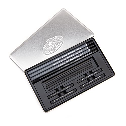 Royal & Langnickel RSET-ART2503 Small Tin Charcoal Drawing Art Set - WoodArtSupply