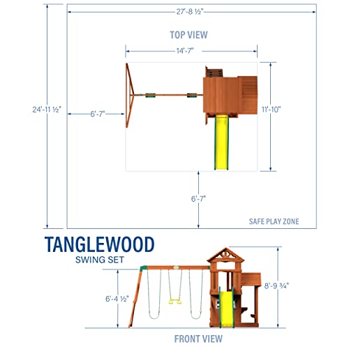 Backyard Discovery Tanglewood All Cedar Wood Playset Swing Set Backyard Discovery