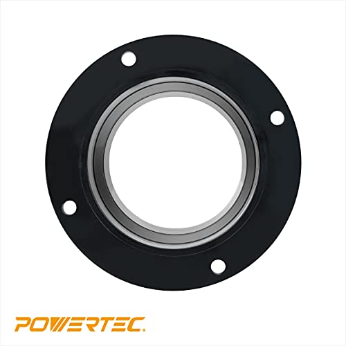 POWERTEC 70298 Dust Port Inlet Flange, 2.5-Inch OD Opening for Flexible Hose POWERTEC