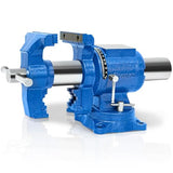 COGNATIVE 360° Multi-Purpose Bench Vise, Ductile Iron, Heavy Duty with Anvil, Clamp force 4000KG, Blue, 5-Inch COGNATIVE