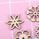 Artibetter 50pcs Flower Theme Mini Laser cuts Wood Shapes (Mixed Pattern) ARTIBETTER