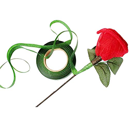 GLAMFIELDS Floral Arrangement Kit with Cutter 5 Rolls 1/2 Wide Floral Tapes  100 pcs 26 Gauge Floral Stem Wire 1 Roll 22 Gauge Floral Wire for Bouquet  Stem Wrapping and Floral Crafts Green 8pcs