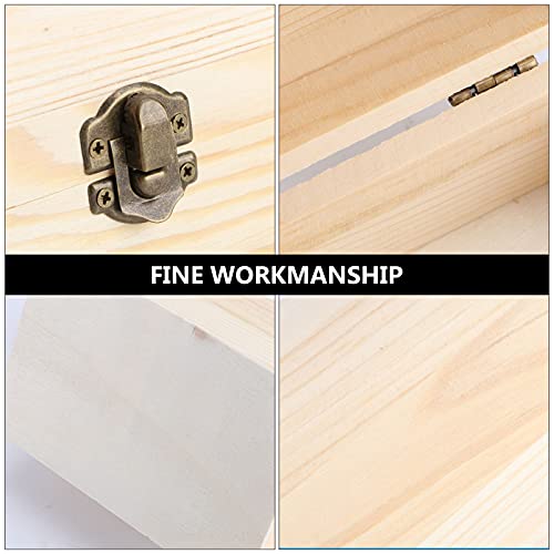 ARTIBETTER 1pc Box Wooden Jewelry Box Jewelry Wooden Case Trinket Containers with Lids Jewelry Container Jewelry Chest Desktop Holder Retro Treasure ARTIBETTER