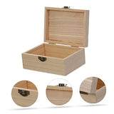 NOLITOY 18 Pcs Wooden Box with Lock Wooden Crafts Paint Brishes Mini Containers Unfinished Treasure Chest Bamboo Jewelry Organizer Wood Gift NOLITOY