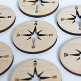 ALL SIZES BULK (12pc to 100pc) Unfinished Wood Wooden Compass Hoop Star Cutout Laser Dangle Earring Jewelry Blanks Charms Ornaments Shape Crafts Made Texan Wood Crafts