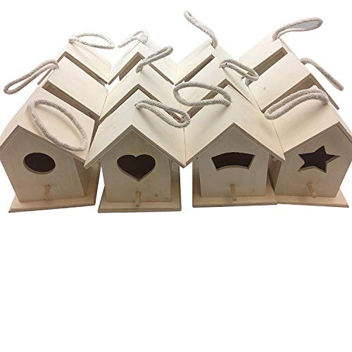 Oojami Design Your Own Wooden Birdhouses 12 Bird House Bulk (Modern) Oojami