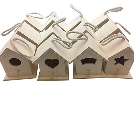 Oojami Design Your Own Wooden Birdhouses 12 Bird House Bulk (Modern) Oojami